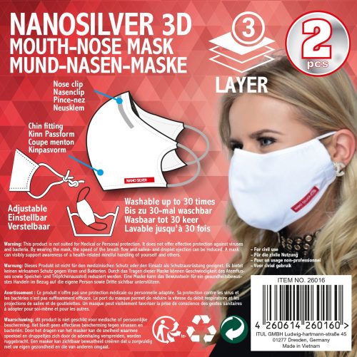 Face mask Nano 2pcs 3layer