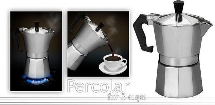 PERCOLATOR VOOR 3 KOPJES IN BD