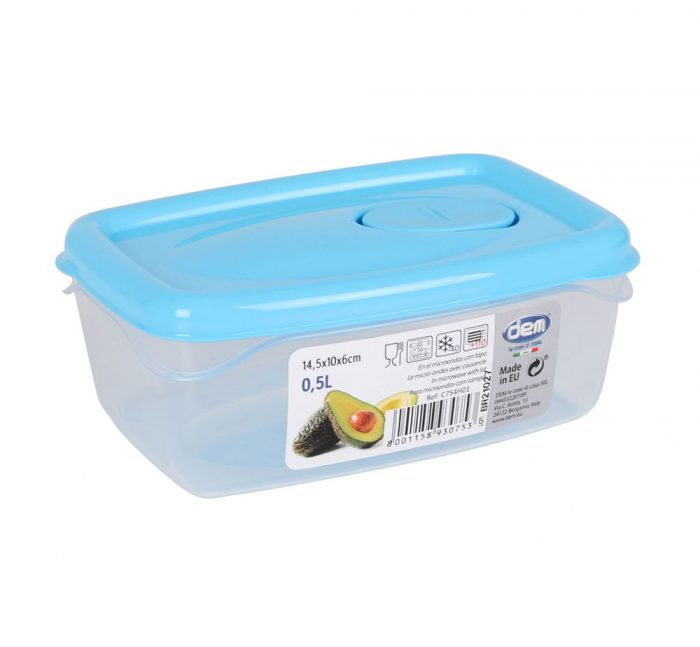 HERMETIC 0.5L MICROWAVE CONTAINER RECT.