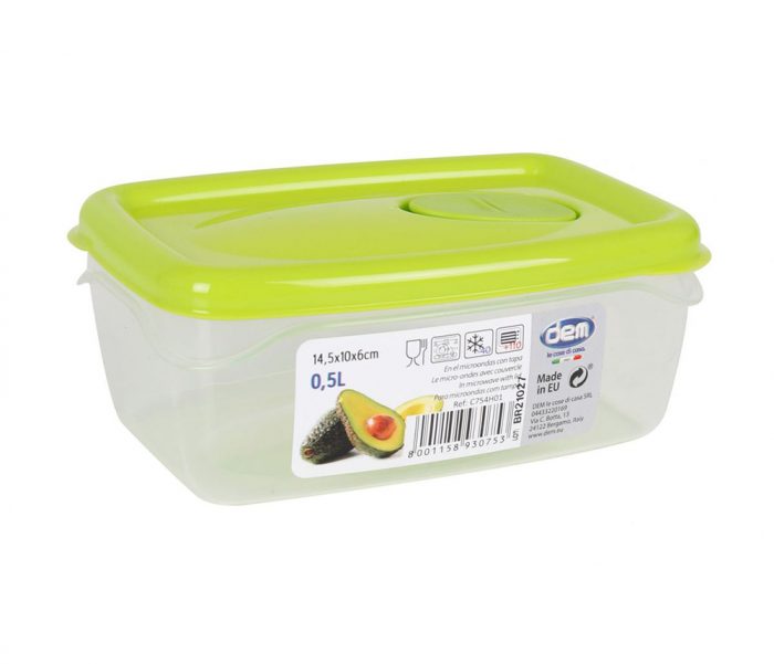 HERMETIC 0.5L MICROWAVE CONTAINER RECT.