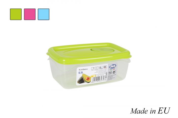 HERMETIC 0.5L MICROWAVE CONTAINER RECT.