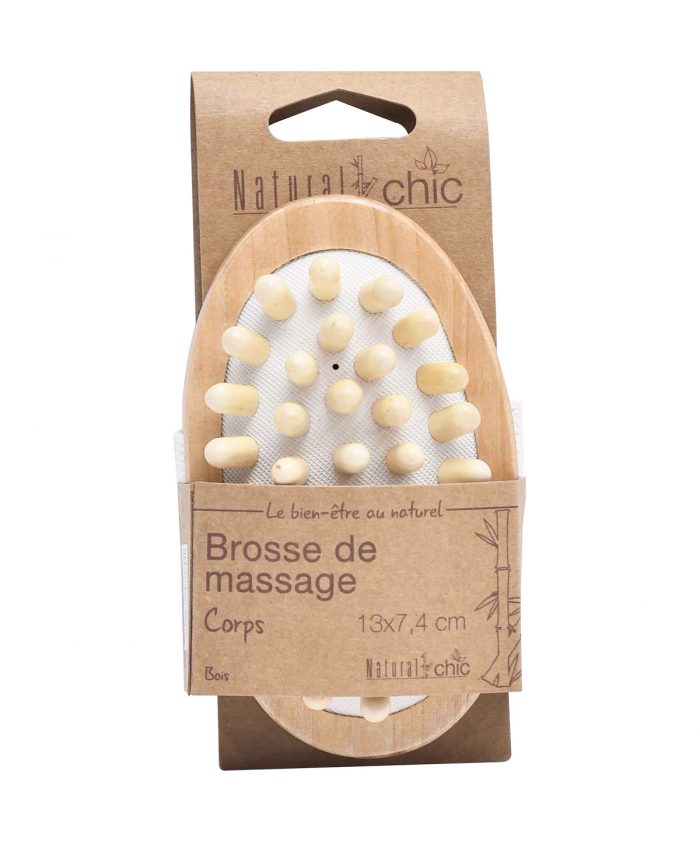 HOUTEN BODY MASSAGE BRUSH OVAL SHAPE - NATURAL