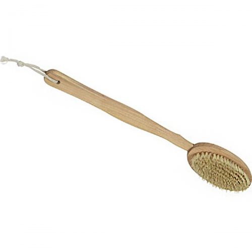 BODY BRUSH WITH HOUTEN HANDVAT - NATURAL