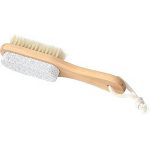 HOUTEN PEDICURE BRUSH WITH 1 SIDE PUMICE STONE EN 1 SIDE BRUSH - NATURAL