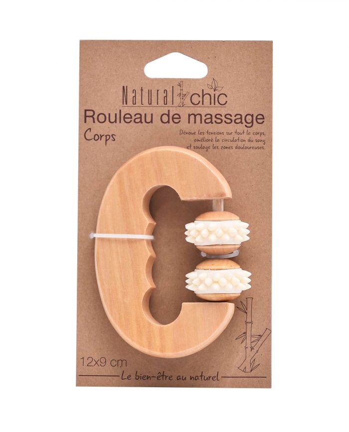 HOUTEN BODY HEN MASSAGER WITH WHEELS - NATURAL