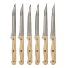 Houten steak messen 6st - 6 houten steakmessen