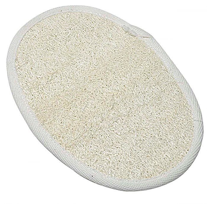 EXFOLIATING MASSAGE PAD FOR BODY BAMBOO/LOOFAH SMALL SIZE - NATURAL