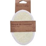 EXFOLIATING MASSAGE PAD FOR BODY BAMBOO/LOOFAH SMALL SIZE - NATURAL