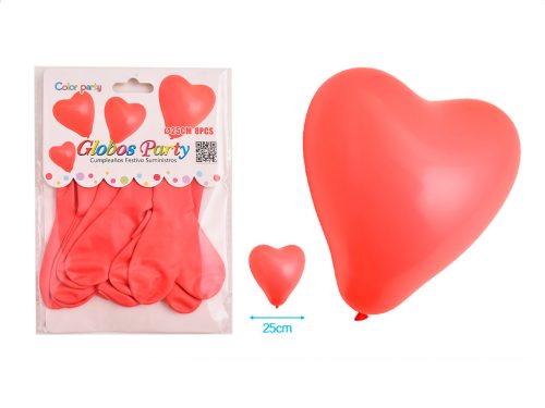 BALLON HART ROZE 30CM 8ST