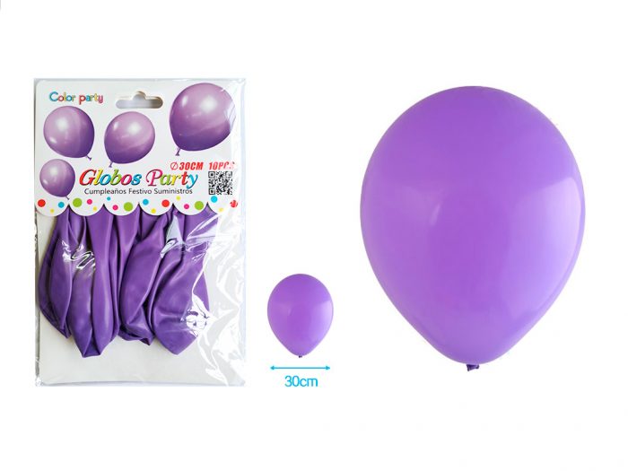 Ballonnen paars 30cm 10 stuks