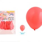 BALLON PASTEL ROOD feestviering 30CM 8ST