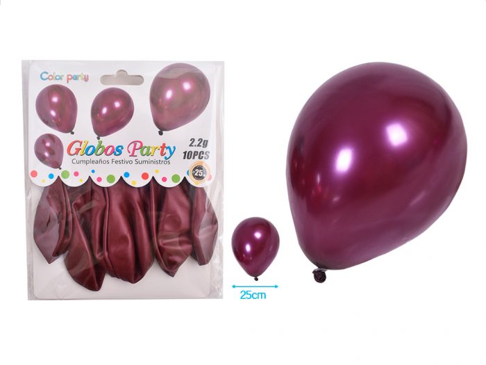 Ballonnen pruim paars 25cm 10 stuks