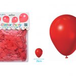 BALLON ROOD 25CM 100ST