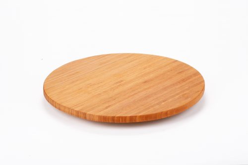 Draaiplateau draaiplank draaiplaat hout hapjesplank kaasplank borrelplank tapasplank serveerplank serveerplateau 35cm bamboo
