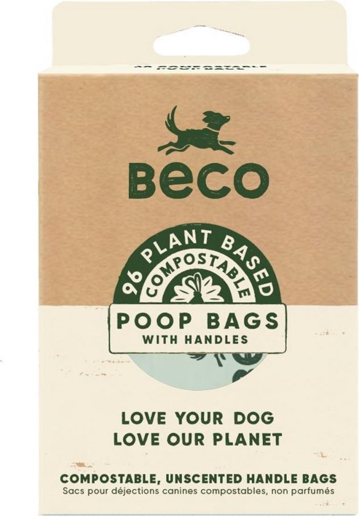 Beco composteeerbaar afbreekbaar hondenpoepzakje poepzak hond 96 stuks