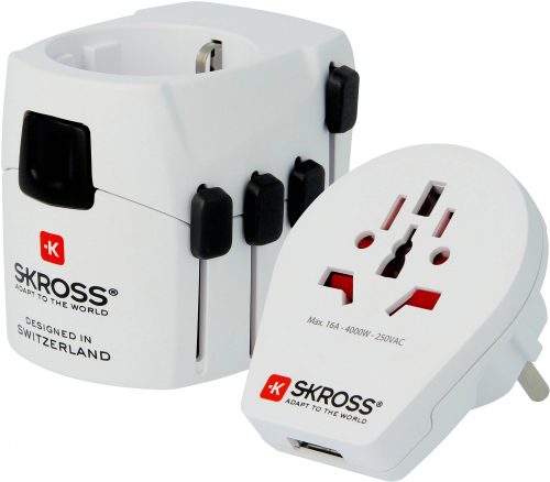 Universele adapter reisstekker wereldstekker reisadapter reisaccessoires reisbagage wereld Pro USB SKROSS