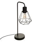 retro vintage industriële bureaulamp metalen Tafellamp 46cm ZWART FLAVE