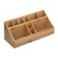 Organizer bamboo bureau kantoor pennenbakje make up accessoires hout 5Five naturel 10 vakken