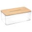 luxe Tissuedoos tissue box zakdoekhouder tissuehouder zakdoekkistje transparant/bamboe