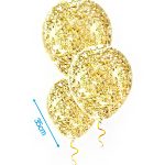 feestviering folieconfetti gevulde Ballonnen met confetti vulling goud gouden 3st