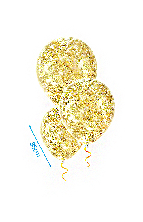 feestviering folieconfetti gevulde Ballonnen met confetti vulling goud gouden 3st