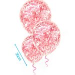 feestviering folieconfetti gevulde Ballonnen met confetti vulling roze 3st