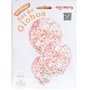 Ballonnen m/confetti rosegoud glitters 3st
