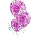 vulling folieconfetti gevulde BALLONNENSET MET donkerROZE CONFETTI 3X