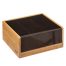 theekist houten hout Theedoos zwart/bamboo 6 vakken zwart naturel
