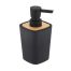 RUBBER SOAP DISPENSER + ABS AND BAMBOO 380 ML - BLACK