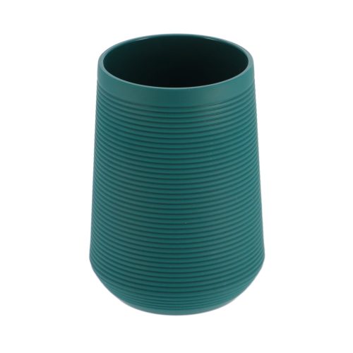 RUBBER AND ABS TUMBLER WITH STRIPES - DARK GREEN