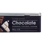 CHOCOLATE TABS BOX EMBOSSED 3D metalen chocolade voorraadblik aluminium stalen bewaarblik bewaardoos voorraaddoos opbergdoos zwart