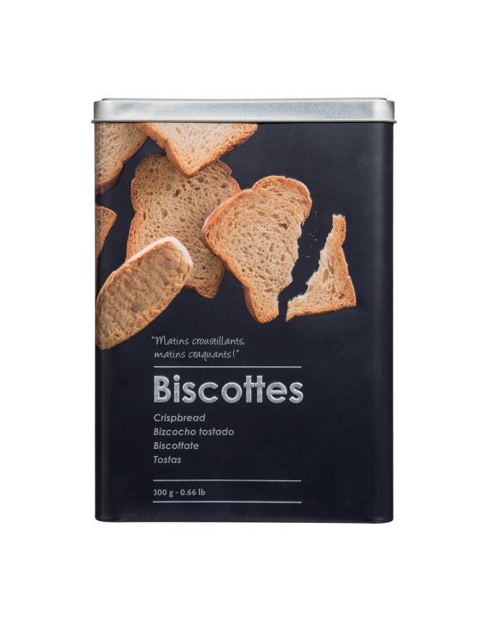 Metalen toast voorraadblik met 3D embossing 300g TOASTS BOX EMBOSSED 3D metalen toast voorraadblik aluminium staal bewaardoos bewaarblik voorraaddoos doos