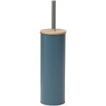 METAL TOILET BRUSH WITH BAMBOO COVER - IMPERIAL GREEN