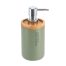 POLYRESIN SOAP DISPENSER - KAKI/BAMBOO