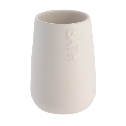 Badkamerbeker dolomiet wit 450ml tandenborstelhouder tandenborstelbeker spoelbeker moderne minimalistische beige