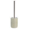Design toiletborstel met houder polyresin salie groen-zilver wc borstel wc-borstel toiletborstelset moderne vrijstaande teen polystone groen salie groen