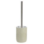 Design toiletborstel met houder polyresin salie groen-zilver wc borstel wc-borstel toiletborstelset moderne vrijstaande teen polystone groen salie groen