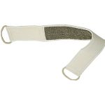 Rugmassage scrubband ramie taupe-crème beige chinees gras massageband scrubband voor rug ruggenwasser rug scrubber