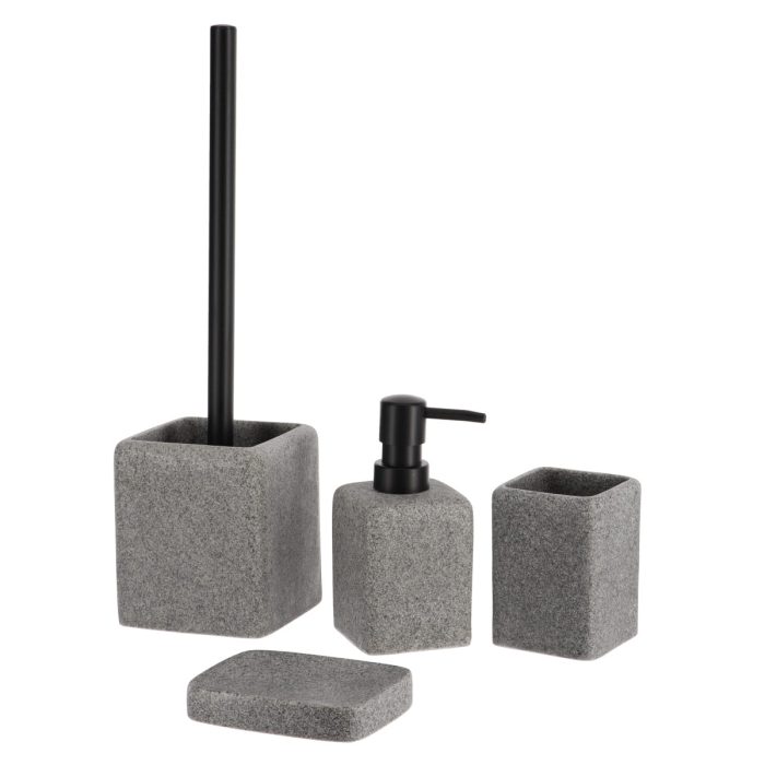 SQUARE POLYRESIN TUMBLER - GREY