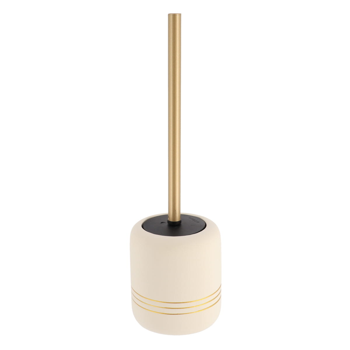 Afscheid periscoop Bijlage Toiletborstel met houder stoneware crème-goud - Thuisplaza