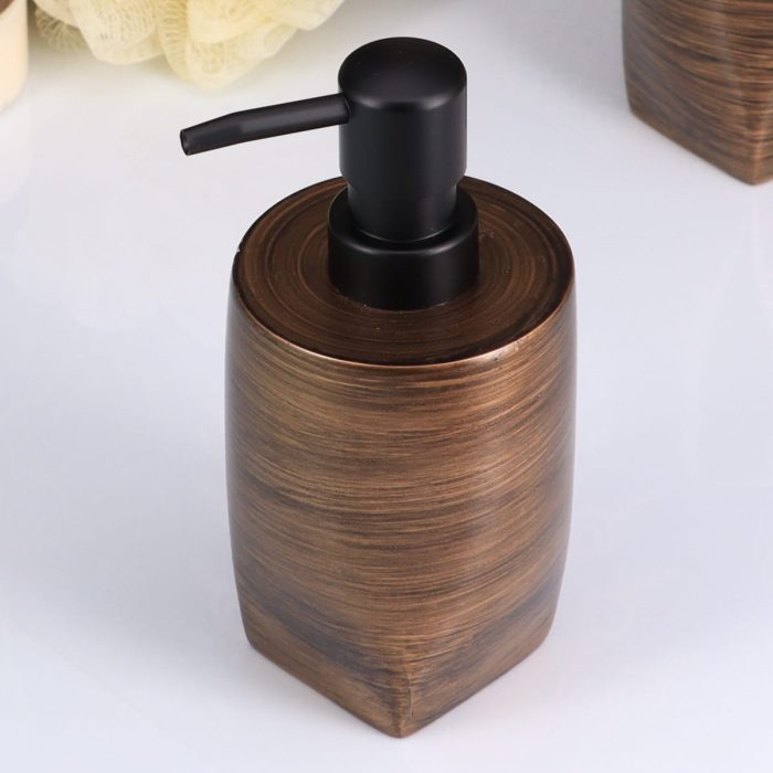 POLYRESIN SOAP DISPENSER - WENGE