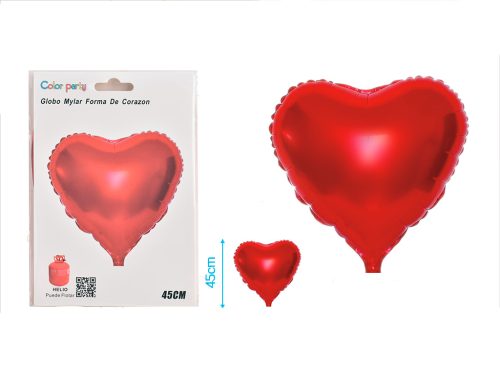 Folieballon hartvormig rood 45cm helium ballon ballon versiering folie ballon valentijnsballon hart