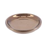 Ronde zeephouder porselein brons effect rond ovale zeepbakje zeepschaal keramiek glanzend