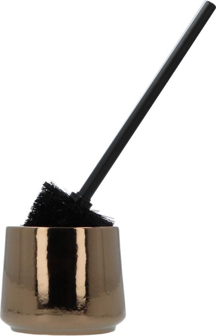 PORCELAIN TOILET BRUSH - BRONZE EFFECT