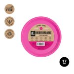 Rond Afbreekbaar Plat Bord roze Ø17cm Papier 12 st