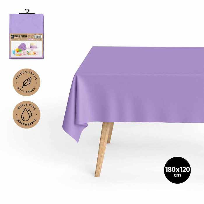 Waterdicht tafelkleed lavendel 120x180cm