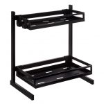 Keuken organizer matzwart metaal 2-verdiepingen