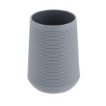 RUBBER AND ABS TUMBLER WITH STRIPES - DARK GREY