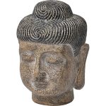 POLYRESIN BUDDHIST STATUETTE - TAUPE